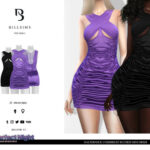 Halterneck Underbust Ruched Mini Dress by Bill Sims at TSR