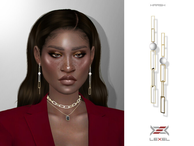 Harsh earrings by LEXEL at TSR