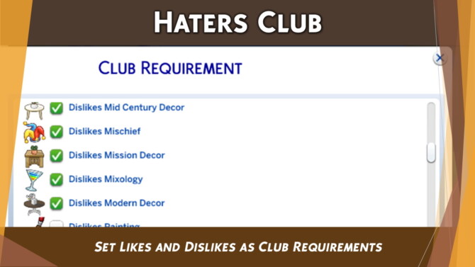 Haters Club by FDSims4Mods at TSR