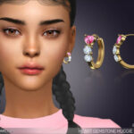 Heart Gemstone Huggie Earrings at Giulietta