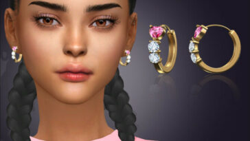 Heart Gemstone Huggie Earrings at Giulietta