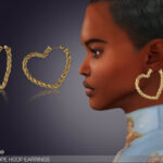 Heart Rope Hoop Earrings by feyona at TSR