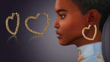 Heart Rope Hoop Earrings by feyona at TSR