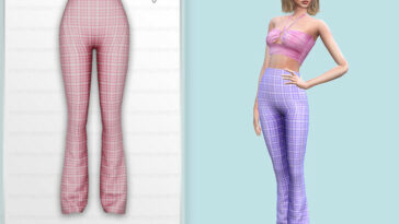 High Waist Plaid Pants MC290 by mermaladesimtr at TSR