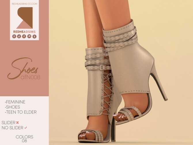 High heel sandals AFN008 at REDHEADSIMS