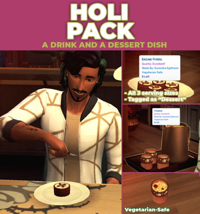 Holi Pack 2 Custom Recipes at Mod The Sims 4