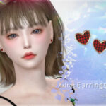 Houndstooth earrings 19 by Arltos at TSR