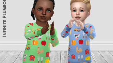 IP Toddler Farm PJ Top by InfinitePlumbobs at TSR