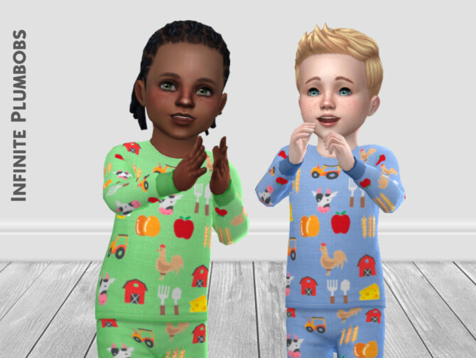 IP Toddler Farm PJ Top by InfinitePlumbobs at TSR