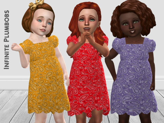 IP Toddler Paisley Dress by InfinitePlumbobs at TSR