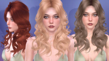 J203 Stardust hair at Newsea Sims 4