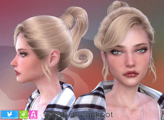 J260 Jackpot hair (P) at Newsea Sims 4