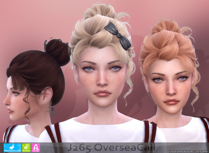 J265 OverseaCall hair (P) at Newsea Sims 4