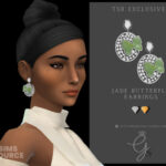 Jade Butterfly Earrings by Glitterberryfly at TSR