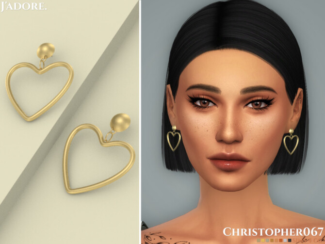 J’adore Earrings by Christopher067 at TSR