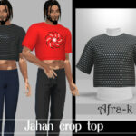 Jahan crop top by akaysims at TSR