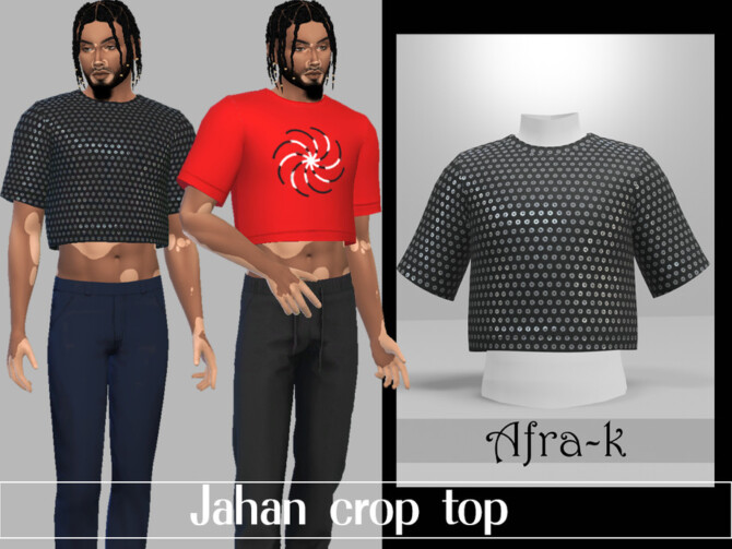 Jahan crop top by akaysims at TSR