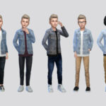 Jaxon Denim Shirt Jacket Boys by McLayneSims at TSR