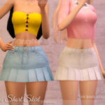 Jeans Short Skirt by Dissia at TSR