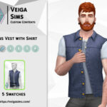 Jeans Vest with Shirt by David_Mtv at TSR