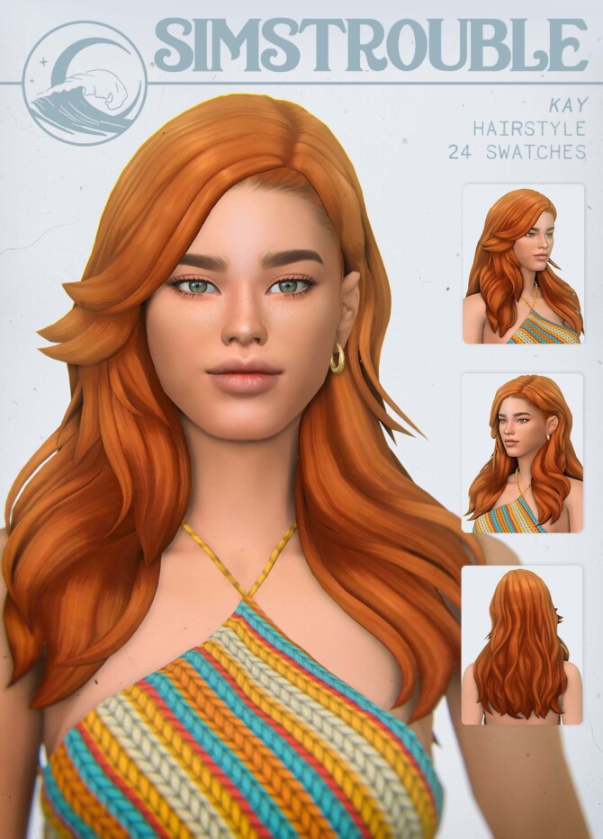 KAY 70’s layered hair at SimsTrouble