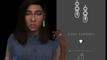 Kara Earrings by Glitterberryfly at TSR