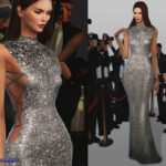 Kendall Jenner Dress DO134 by D.O.Lilac at TSR