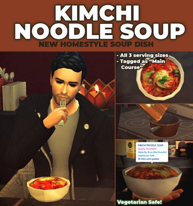 Kimchi Noodle Soup Custom Recipe at Mod The Sims 4