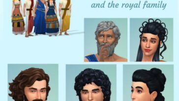 King Radhamanthos and the royal family at KyriaT’s Sims 4 World