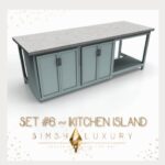 Kitchen island at Sims4 Luxury