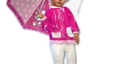 Kitty Rain Set for Toddler Girls at Sims4-Boutique