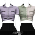 LYDIA short sleeve knitted cardigan top at Simpliciaty