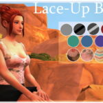 Lace-Up Blouse by KasuRequiem at Mod The Sims 4