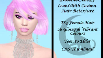 LeahLillith Cosima Hair Retexture by BlackCat27 at TSR