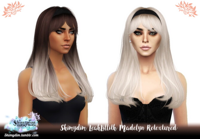 LeahLillith Madelyn Hair Retexture + Ombre at Shimydim Sims