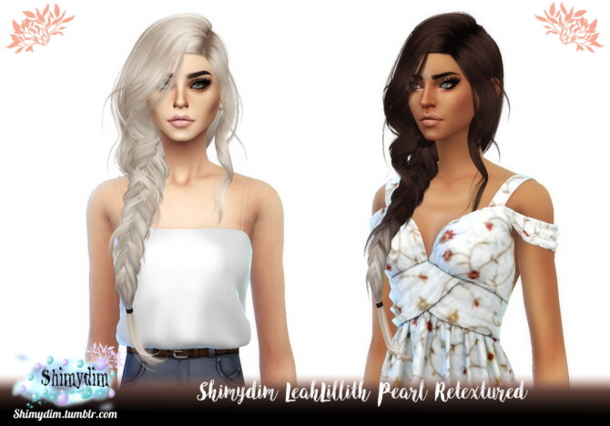 LeahLillith Pearl Hair Retexture + Ombre at Shimydim Sims