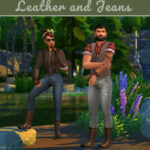 Leather and Jeans mini clothing collection at Frenchie Sim