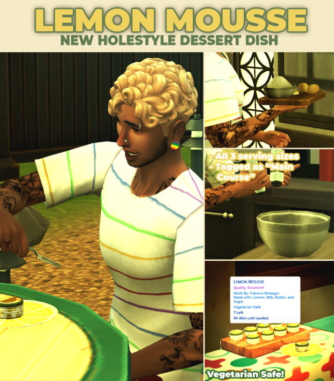 Lemon Mousse Custom Recipe by RobinKLocksley at Mod The Sims 4