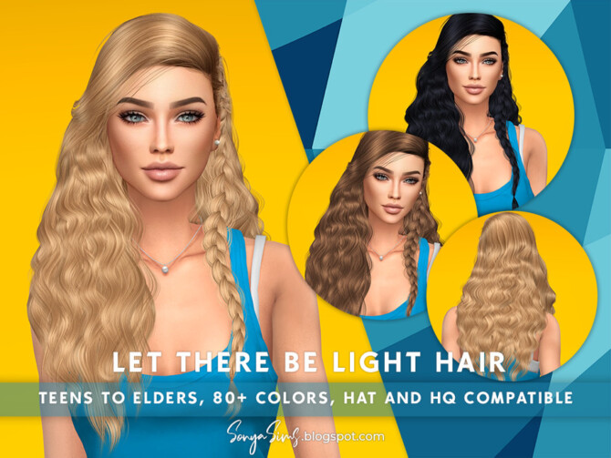 Let There be Light Hair by SonyaSimsCC at TSR