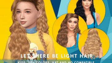 Let There be Light Hair for KIDS by SonyaSimsCC at TSR