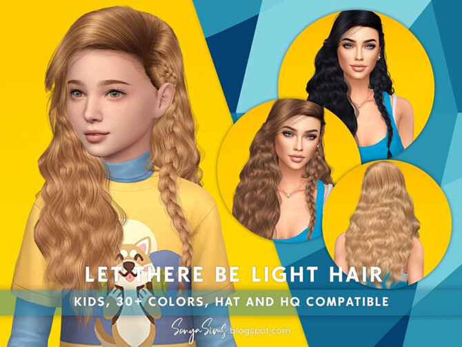 Let There be Light Hair for KIDS by SonyaSimsCC at TSR