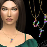 Letter TUV multicolor pendant set by NataliS at TSR