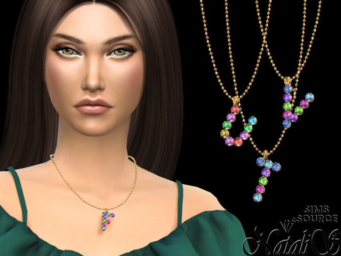 Letter TUV multicolor pendant set by NataliS at TSR