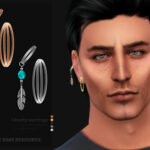 Liberty male earrings | Right by sugar owl at TSR