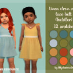 Linen dress with lace belt Toddler by MysteriousOo at TSR