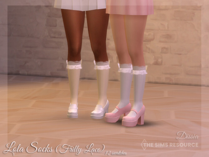 Lola Socks with Lace by Dissia at TSR