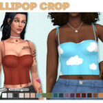 Lollipop Crop Top (solids & patterns) by Solistair at TSR