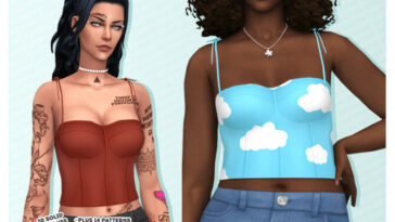 Lollipop Crop Top (solids & patterns) by Solistair at TSR