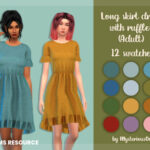 Long skirt dress with ruffles Adult by MysteriousOo at TSR