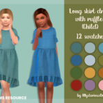 Long skirt dress with ruffles Child by MysteriousOo at TSR